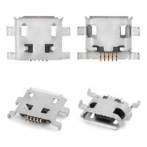 Conector de carga puede usarse con Sony C1503 Xperia E, C1504 Xperia E, C1505 Xperia E, C1604 Xperia E Dual, C1605 Xperia E Dual, 5 pin, micro USB tipo B