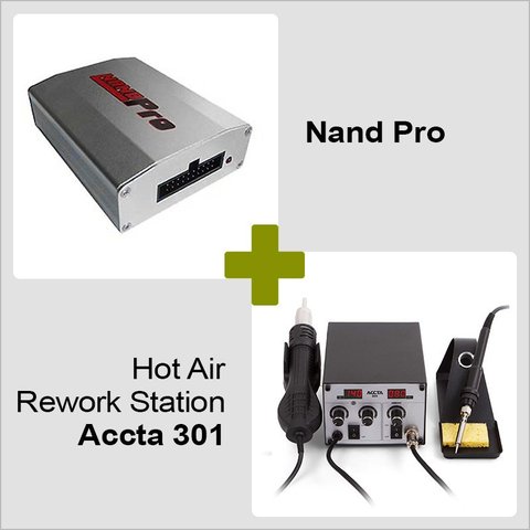 Nand Pro + Estación de soldadura de aire caliente Accta 301A 220 V 