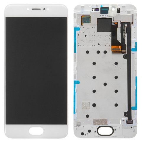 Pantalla LCD puede usarse con Meizu Pro 6, Pro 6s, blanco, con marco, Original PRC , M570H