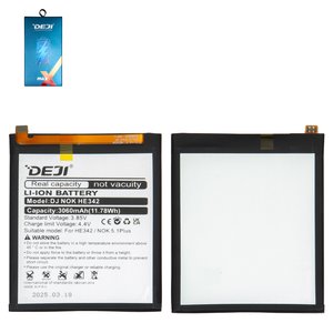 Batería Deji HE342 puede usarse con Nokia 5.1 Plus, 6.1 Plus, 7.1, X6, Li ion, 3.85 V, 3060 mAh