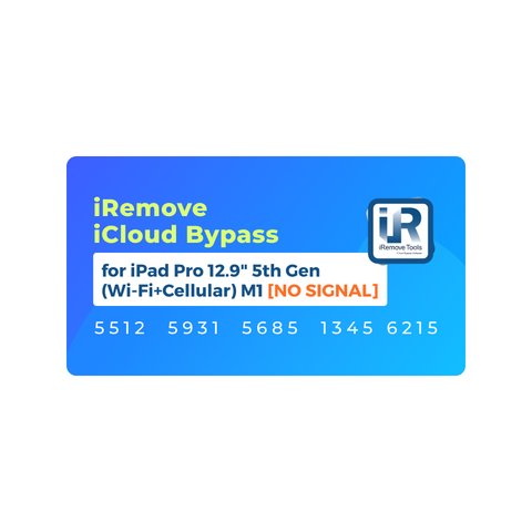 iRemove iCloud Bypass para iPad Pro 12.9 inch 5th Gen Wi Fi+Cellular  M1 [NO SIGNAL]