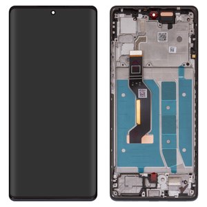 Pantalla LCD puede usarse con Motorola Moto G85, negro, con marco, Original PRC , XT2427 3