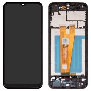 Pantalla LCD puede usarse con Samsung A045 Galaxy A04, negro, con marco, High Copy