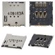Коннектор SIM-карты для Motorola XT1032 Moto G, XT1033 Moto G, XT1036 Moto G, XT890 RAZR i, XT910 Droid RAZR, XT912 RAZR MAXX
