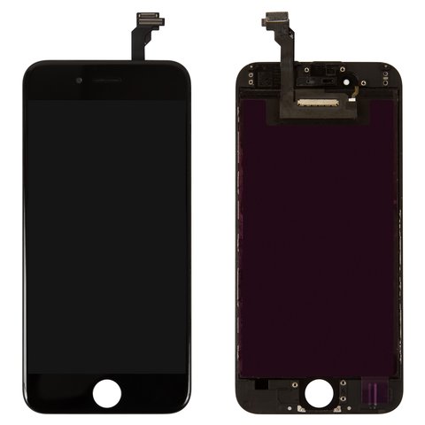 Дисплей  iPhone 6, чорний, original PRC , із сенсорним екраном, з рамкою