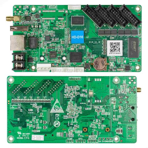Контроллер LED дисплея Huidu HD D16 640*64, 320*128, 4 x HUB75B, с Wi Fi модулем