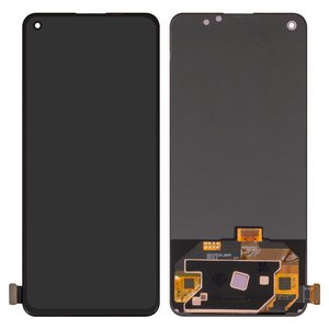 Дисплей для Realme GT 5G, GT Master; OnePlus Nord 2 5G, Nord 2T; Oppo Reno5 4G, Reno5 5G, Reno6, чорний, без рамки, High Copy, OLED , RMX2202, CPH2159, PEGM00, PEGT00, CPH2145