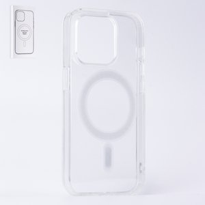 Чехол MagSafe для iPhone 14 Pro, прозрачный, магнитный, силикон