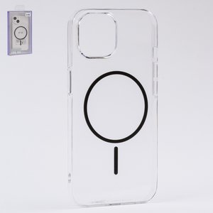 Чехол Fully PC MagSafe для iPhone 15, прозрачный, бесцветный, магнитный, пластик