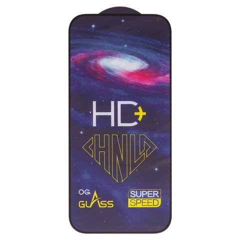 Защитное стекло All Spares для Apple iPhone 17 Pro, 0,33 мм 9H, совместимо с чехлом, Full Glue, черный, HD+