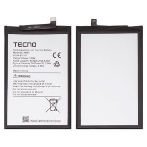 Аккумулятор BL 68BT для Tecno Pova 6 Neo LI6 , Pova Neo 2, Pova Neo 3 LH6n , Li Polymer, 3,89 B, 7000 мАч, Original PRC 
