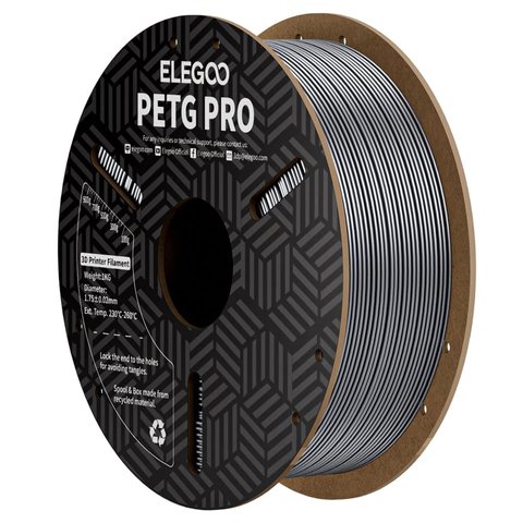 Филамент ELEGOO PETG PRO, серебристый silver , 1 кг