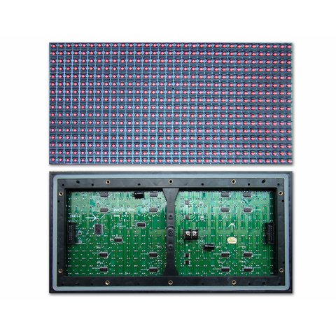 Outdoor LED Module P10 Yellow 320 × 160 mm, 32 × 16 dots, IP65, 2000 nt 